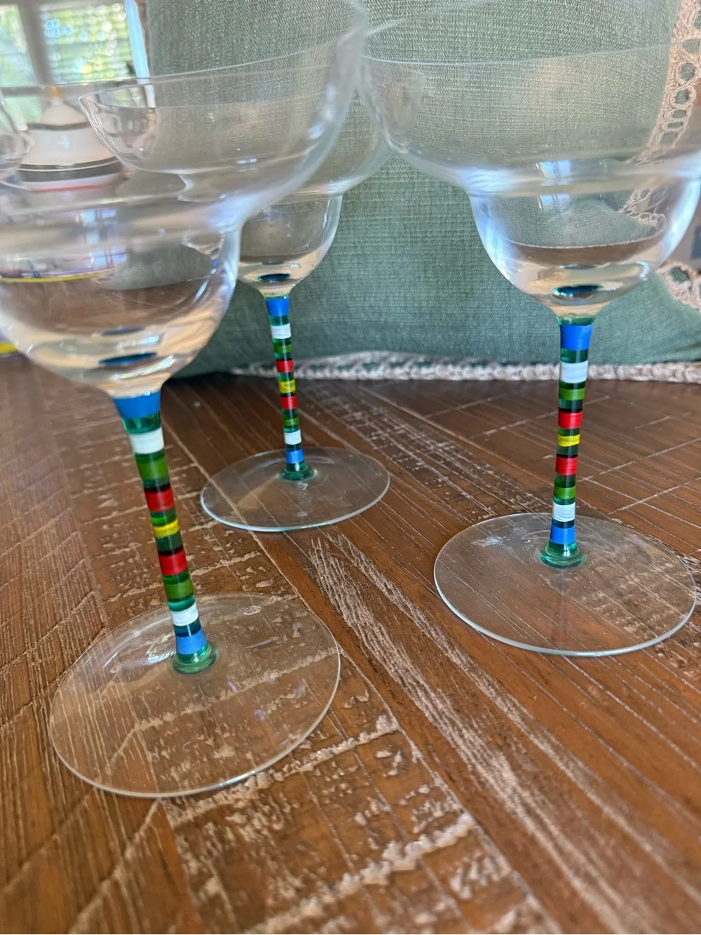Retired Crate & Barrel Caprice margarita glasses set of 3